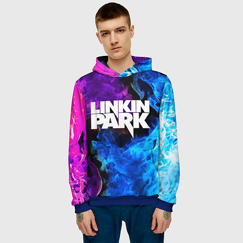 Мужская толстовка LINKIN PARK / 3D-Синий – фото 3