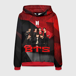 Толстовка-худи мужская BTS, цвет: 3D-красный