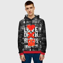 Толстовка-худи мужская LOVE DEATH ROBOTS LDR, цвет: 3D-красный — фото 2