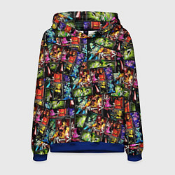 Толстовка-худи мужская JoJo Bizarre Adventure, цвет: 3D-синий