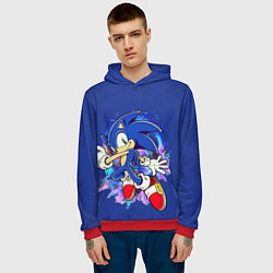 Толстовка-худи мужская Sonic, цвет: 3D-красный — фото 2