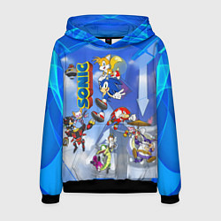 Толстовка-худи мужская Sonic, цвет: 3D-черный