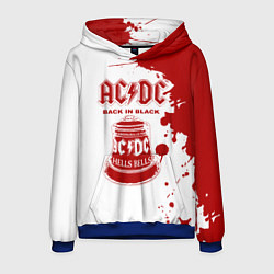 Толстовка-худи мужская ACDC Back in Black, цвет: 3D-синий