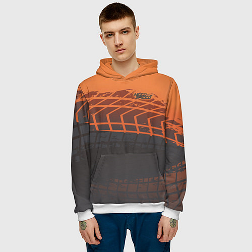 Мужская толстовка Need for Speed / 3D-Белый – фото 3