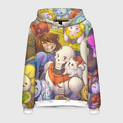 Толстовка-худи мужская UNDERTALE, цвет: 3D-белый