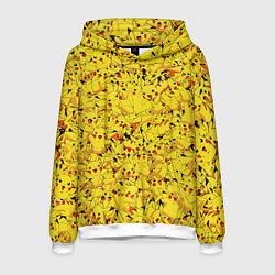 Толстовка-худи мужская Пикачу, цвет: 3D-белый