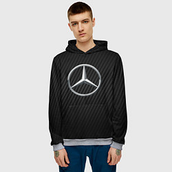 Толстовка-худи мужская MERCEDES, цвет: 3D-меланж — фото 2