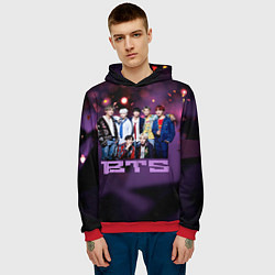 Толстовка-худи мужская BTS, цвет: 3D-красный — фото 2