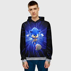 Толстовка-худи мужская SONIC, цвет: 3D-меланж — фото 2