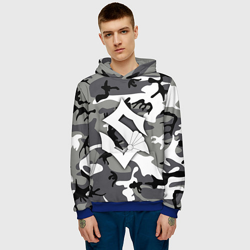 Мужская толстовка Камуфляж Sabaton / 3D-Синий – фото 3