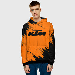 Толстовка-худи мужская KTM, цвет: 3D-черный — фото 2