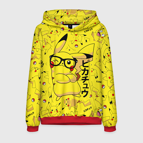 Мужская толстовка ПИКАЧУ / 3D-Красный – фото 1