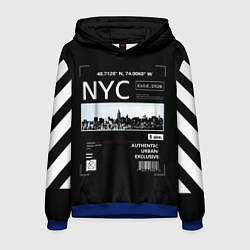 Толстовка-худи мужская Off-White: NYC, цвет: 3D-синий