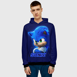 Толстовка-худи мужская SONIC, цвет: 3D-черный — фото 2
