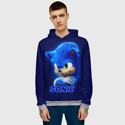 Толстовка-худи мужская SONIC, цвет: 3D-меланж — фото 2