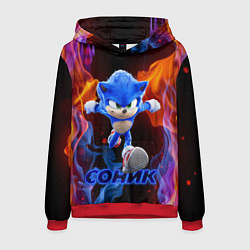 Толстовка-худи мужская SONIC, цвет: 3D-красный