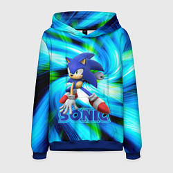Толстовка-худи мужская Sonic, цвет: 3D-синий