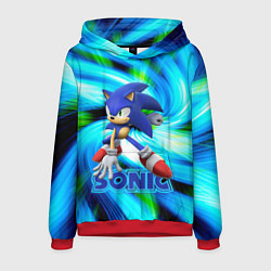 Толстовка-худи мужская Sonic, цвет: 3D-красный