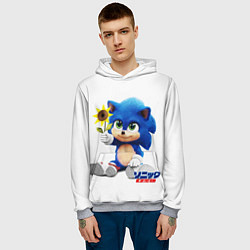 Толстовка-худи мужская SONIC, цвет: 3D-меланж — фото 2