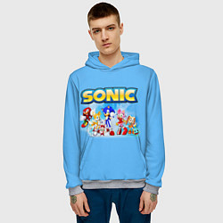 Толстовка-худи мужская SONIC, цвет: 3D-меланж — фото 2