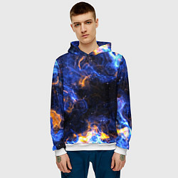 Толстовка-худи мужская Космос, цвет: 3D-белый — фото 2