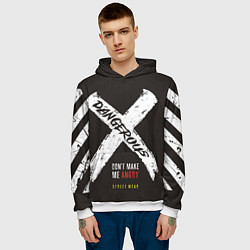 Толстовка-худи мужская Off-White: Dangerous, цвет: 3D-белый — фото 2