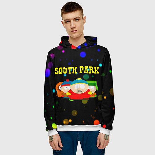 Мужская толстовка South Park / 3D-Белый – фото 3