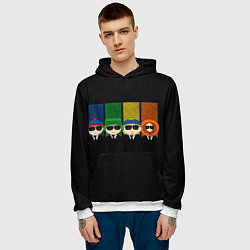 Толстовка-худи мужская South Park, цвет: 3D-белый — фото 2