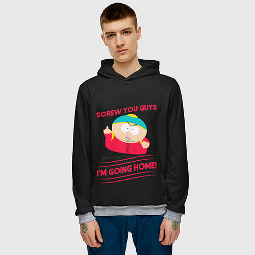 Мужская толстовка Cartman / 3D-Меланж – фото 3