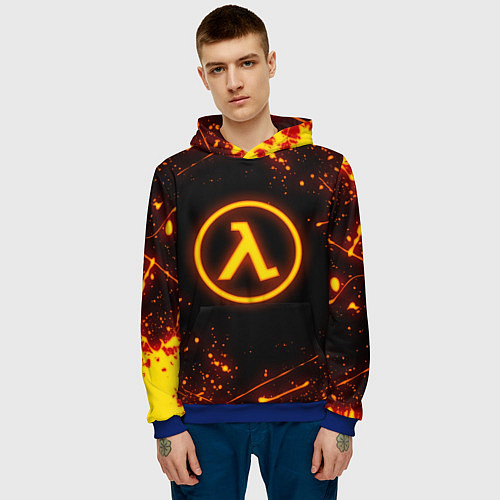 Мужская толстовка HALF-LIFE 3 / 3D-Синий – фото 3
