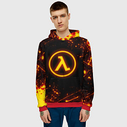 Толстовка-худи мужская HALF-LIFE 3, цвет: 3D-красный — фото 2