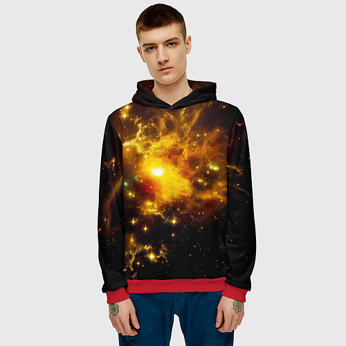 Мужская толстовка Space / 3D-Красный – фото 3
