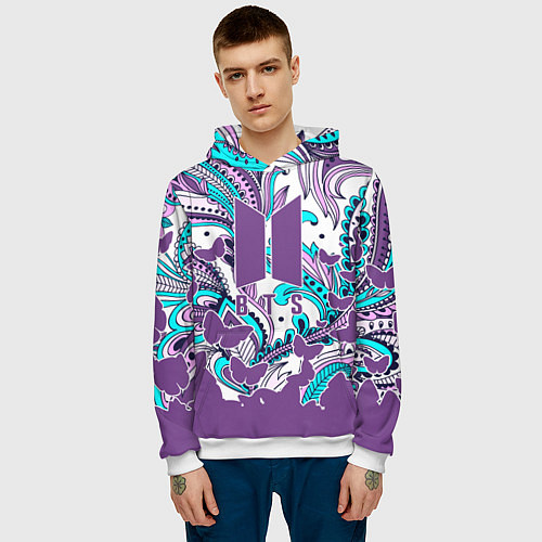 Мужская толстовка BTS / 3D-Белый – фото 3