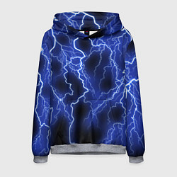 Толстовка-худи мужская МОЛНИЯ NEON, цвет: 3D-меланж