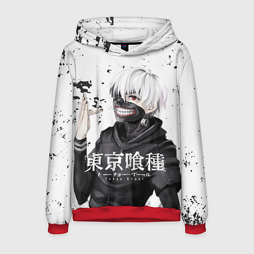 Мужская толстовка Токийский гуль / 3D-Красный – фото 1