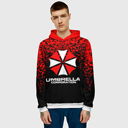 Толстовка-худи мужская Umbrella Corporation, цвет: 3D-белый — фото 2