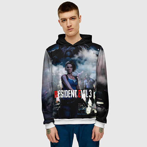 Мужская толстовка RESIDENT EVIL 3 / 3D-Белый – фото 3