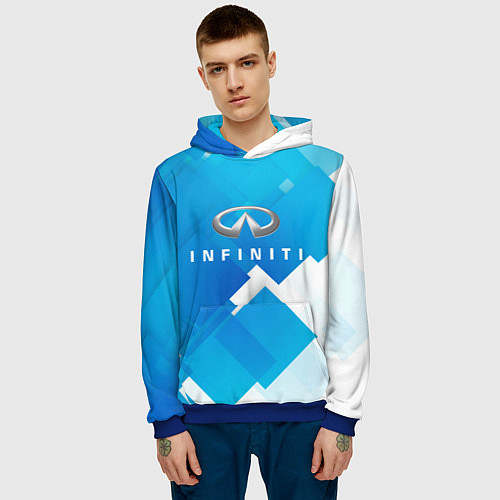 Мужская толстовка Infiniti / 3D-Синий – фото 3