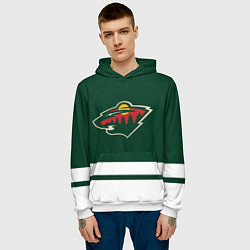 Толстовка-худи мужская Миннесота Уайлд, цвет: 3D-белый — фото 2