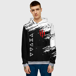 Толстовка-худи мужская ВЕДЬМАК, цвет: 3D-меланж — фото 2