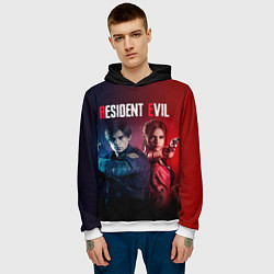 Толстовка-худи мужская Resident Evil 2, цвет: 3D-белый — фото 2