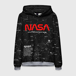 Толстовка-худи мужская NASA, цвет: 3D-меланж