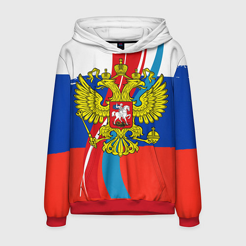 Мужская толстовка Герб России / 3D-Красный – фото 1