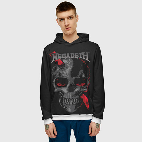 Мужская толстовка Megadeth / 3D-Белый – фото 3