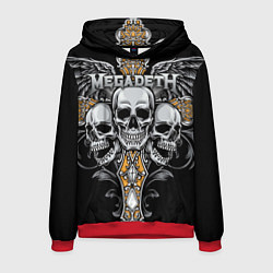 Толстовка-худи мужская Megadeth, цвет: 3D-красный
