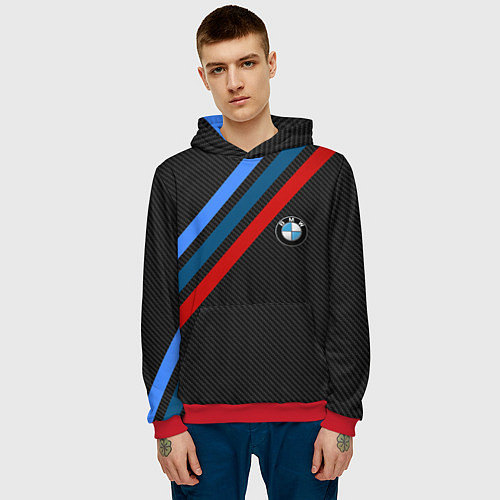 Мужская толстовка BMW CARBON / 3D-Красный – фото 3