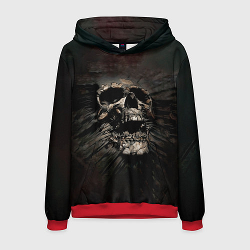 Мужская толстовка ЧЕРЕП / 3D-Красный – фото 1