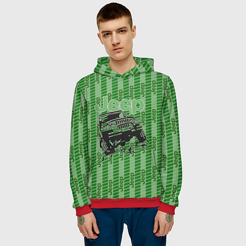 Мужская толстовка Jeep / 3D-Красный – фото 3