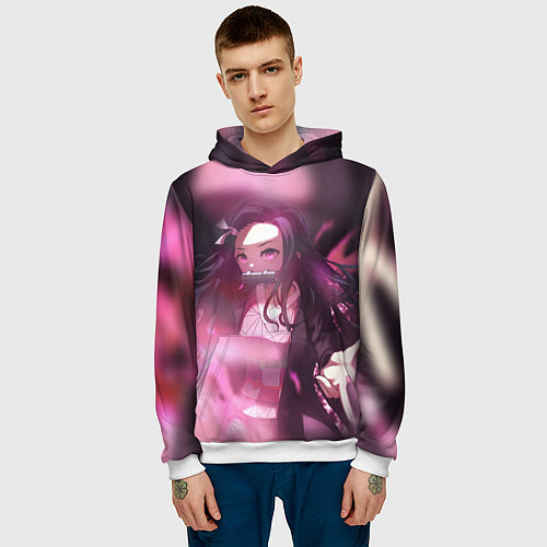 Мужская толстовка NEZUKO / 3D-Белый – фото 3