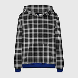 Толстовка-худи мужская Шотландка, цвет: 3D-синий